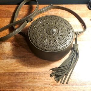 Anthropologie woven stitch crossbody bag